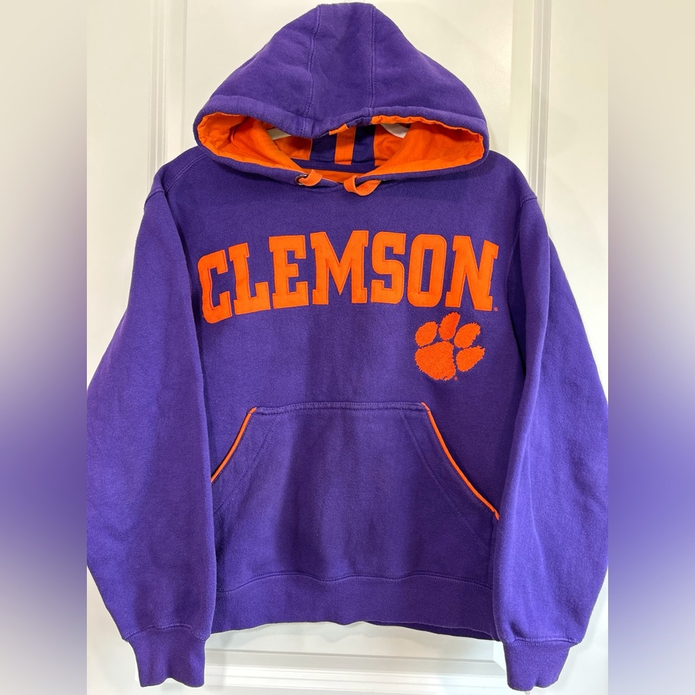 VTG Champs Sports Team Edition Apparel Clemson Tigers Sweatshirt Hoodie Purple
